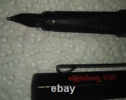 Rotring 600 Old Style Fountain Pen. Black & Red. Nice Rare! Made In Germany