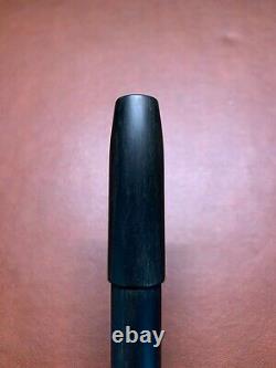 Ryan Krusac Legend 15 Black & White Ebony Fountain Pen+ 18k B Keyhole Nib+ M Nib