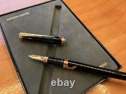 S. T. Dupont Art Nouveau Fountain Pen Black And Gold Pen Limited 396/4000