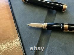 S. T. Dupont Art Nouveau Fountain Pen Black And Gold Pen Limited 396/4000