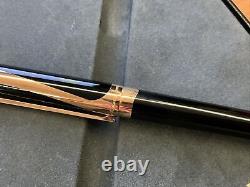 S. T. Dupont Art Nouveau Fountain Pen Black And Gold Pen Limited 396/4000