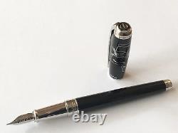 S. T. Dupont Picasso Black Lacquer Fountain Pen, Limited Edition 410046, NIB