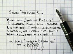 SAILOR Pro Gear Diamond Black 14k F nib Fountain Pen