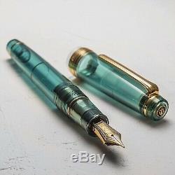 SAILOR x WANCHER Professional Gear 21K Fountain Pen Limited Aqua Blue MF JAPAN