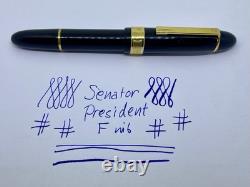 SENATOR PRESIDENT Fountain Pen- Black& Gold- Cigar/ Torpedo Shape- Montblanc 149