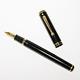 Sheaffer Connaisseur 18k 750 Gold Nib Fountain Pen Black Scratches White Dot