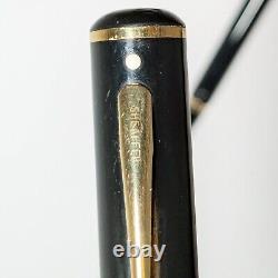 SHEAFFER CONNAISSEUR 18K 750 GOLD Nib Fountain Pen Black Scratches White Dot