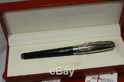 ST Dupont XL OLYMPIO Black Chinese Lacquer and Palladium Fountain Pen NEW 5.75