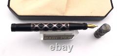 STYLOCHAP SAFETY Fountain Pen Sterling Silver Overlay LE 1000 18K M Year 1990