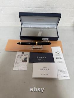 Sailor 1911 Profit Large Fountain Pen Black Gold 21K Music Nib 11-2021-920