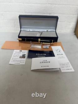 Sailor 1911 Profit Large Fountain Pen Black Gold 21K Music Nib 11-2021-920
