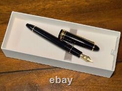 Sailor 1911L Fountain Pen 21K Gold, Size Medium Nib Black/Gold with Box