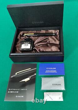 Sailor Fountain Pen Specialty Nib Naginata Togi 1911 KOP Ebonite