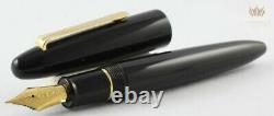 Sailor King Of Pens Ebonite Black With Gold Plated Trim Fountain Pen Gorgeous