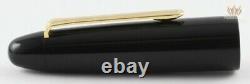 Sailor King Of Pens Ebonite Black With Gold Plated Trim Fountain Pen Gorgeous