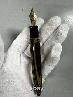 Sailor King of Pen Ebonite Black + Gold 21K B Nib Discontinued Fountain Pen