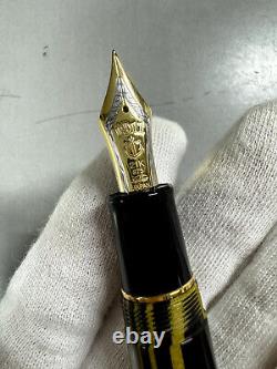 Sailor King of Pen Ebonite Black + Gold 21K B Nib Discontinued Fountain Pen