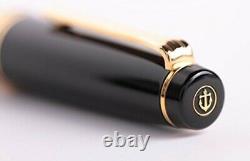 Sailor Professional Gear Gold Fountain Pen Black Fine Nib 11-2036-220