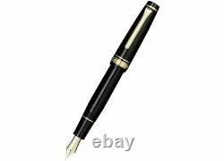 Sailor Professional Gear Gold Fountain Pen Black Zoom Nib 11-2036-720