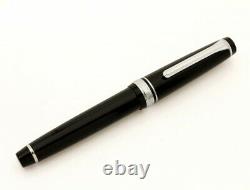 Sailor Professional Gear Slim Silver Fountain Pen Black Fine Nib 11-1222-220
