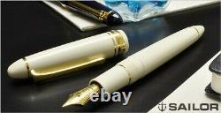 Sailor Profit 1911 Standard 14K Fountain Pen Ivory-Color Fine Nib 11-1219-217