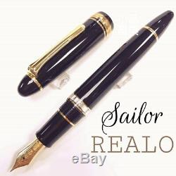 Sailor Profit Realo Black Piston 21K nib Fountain Pen
