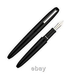 Scribo Piuma Fountain Pen in Assenza Black 18K Gold Nib Fine Point NEW