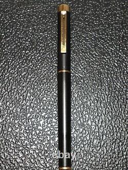 Sheaffer 14k Gold Oblique Broad Nib Vintage Fountain Pen Satin Black Gold Trim