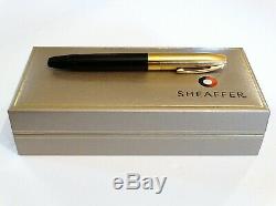 Sheaffer Legacy Fountain Pen In Black Lacquer & Gold Cap With 18k Nib Nr Mint