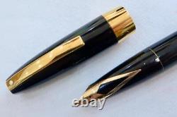 Sheaffer Snorkel Pfm III O/size Fountain Pen Black C1960 F/restored With Case