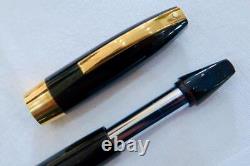 Sheaffer Snorkel Pfm III O/size Fountain Pen Black C1960 F/restored With Case