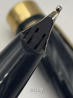 Sheaffer Targa Fountain Pen 1083 Laque Black Spiral READ 23 Pictures! Vintage