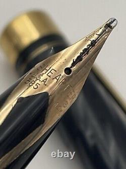 Sheaffer Targa Fountain Pen 1083 Laque Black Spiral READ 23 Pictures! Vintage