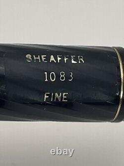 Sheaffer Targa Fountain Pen 1083 Laque Black Spiral READ 23 Pictures! Vintage