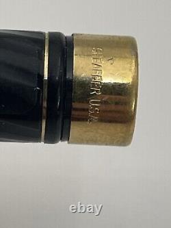 Sheaffer Targa Fountain Pen 1083 Laque Black Spiral READ 23 Pictures! Vintage