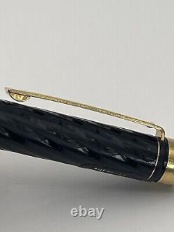 Sheaffer Targa Fountain Pen 1083 Laque Black Spiral READ 23 Pictures! Vintage