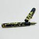 Sheaffer's Fountain Pen Black With Green Resin Twist On Cap Vintage Pen