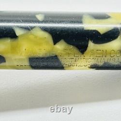 Sheaffer's Fountain Pen Black With Green Resin Twist On Cap Vintage Pen