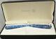 Signum De Divina Doric Marble Blue & Silver Fountain Pen 18kt Nib New In Box