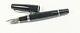 Single Montegrappa Fountain Black Resin Pen With Black Ink, Pre-owned