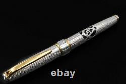Solid 925 Silver Fountain Pen Masonic Brothers Medium Nib First Auction