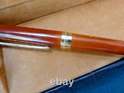 St Dupont Fountain Pen Tortoise Lacque De Chine 18k Nib In Original Box