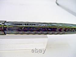 Star Pen Co. Vintage l920's Black Chased Hard Rubber Fountain Pen-flexible med