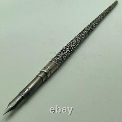 Sterling Silver Calligraphy Pen Holder Repousse #1