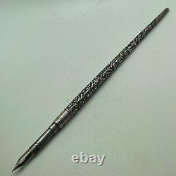 Sterling Silver Calligraphy Pen Holder Repousse #1