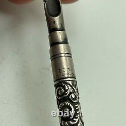 Sterling Silver Calligraphy Pen Holder Repousse #1