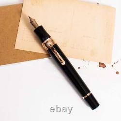 Stipula Leonardo da Vinci Mars Black & Rose Gold Fountain Pen