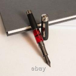 Stipula Ventidue-22 Tocco Ferro Deluxe Black Steel Fountain Pen