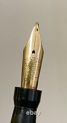 Swan Gold Filled Machine Turned Fountain Pen Super Broad Nib Very Clean Pen