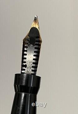 Swan Gold Filled Machine Turned Fountain Pen Super Broad Nib Very Clean Pen